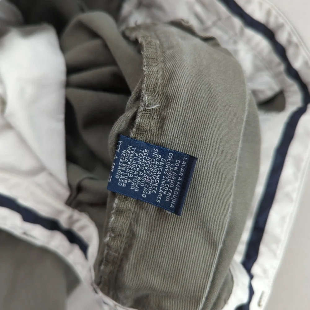 Vintage Polo Jeans Co Pants‎ Mens 38x30 Khaki Pleated Preppy Ralph Lauren